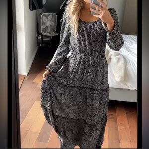 Elegant Black and White Women's Dress